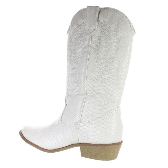 Coconuts Womens White Cowboy, Western Boots Size 6 Medium (B, M) - Picture 3 of 4
